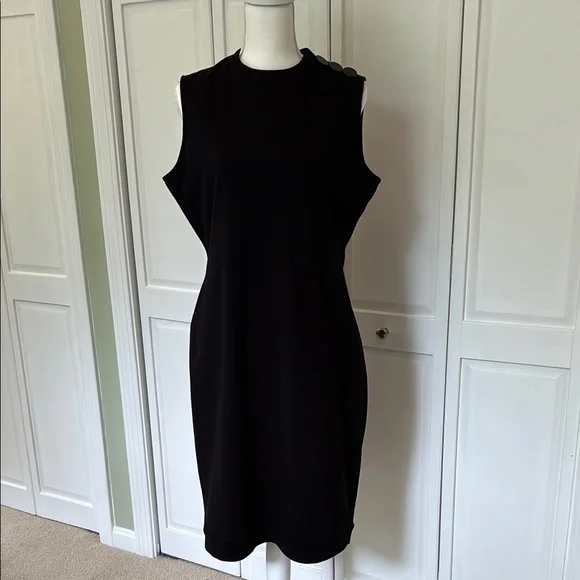 Calvin Klein Scuba Crepe Sheath Dress - Black 12